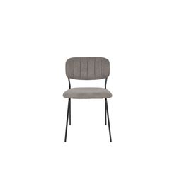 White Label Living Chair Jolien Black/Grey