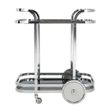 Afbeelding van Richmond Interiors Trolley Hennesy met zwart glas (Zilver)