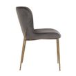 Afbeelding van Richmond Interiors Stoel Odessa Stone / Brushed Gold (Quartz Stone 101)