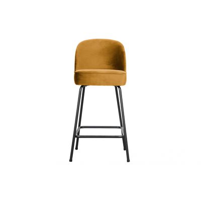 BePureHome Vogue Barstoel Fluweel Mosterd - 65 CM BePureHome Vogue Barstoel Fluweel Mosterd - 65 CM