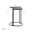 Afbeelding van Richmond Interiors Bijzettafel Bolder set van 2 aluminium zwart (Zwart)