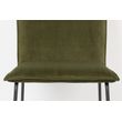 Afbeelding van White Label Living Chair Floke Velvet Olive
