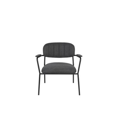 White Label Living Lounge Chair Jolien Arm Black/Dark Grey White Label Living Lounge Chair Jolien Arm Black/Dark Grey