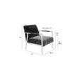 Afbeelding van White Label Living Lounge Chair Wakasan Light Grey