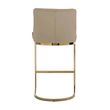 Afbeelding van Richmond Interiors Barstoel Bolton Khaki velvet / gold Fire Retardant (Quartz Khaki 903)