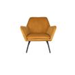 Afbeelding van White Label Living Lounge Chair Bon Velvet Gold