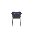 Afbeelding van White Label Living Armchair Jolien Gold/Dark Blue