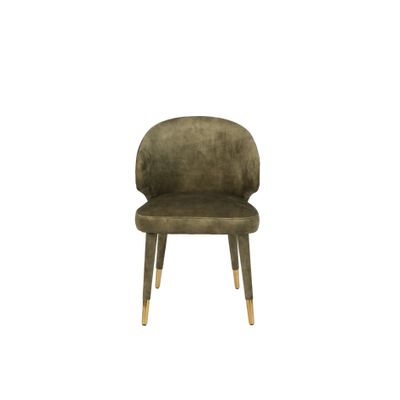 Dutchbone Lunar Eetkamerstoel Velvet Moss Dutchbone Lunar Eetkamerstoel Velvet Moss
