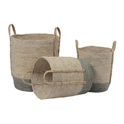 BePureHome Set V 3 - Indian Corn Baskets Naturel/grijs