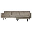 Afbeelding van BePureHome Rodeo Chaise Longue Rechts Elephant Skin