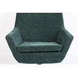 Afbeelding van White Label Living Lounge Chair Bruno Rib Green