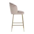 Afbeelding van Richmond Interiors Barstoel Pippa Khaki Velvet / gold (Quartz Khaki 903)