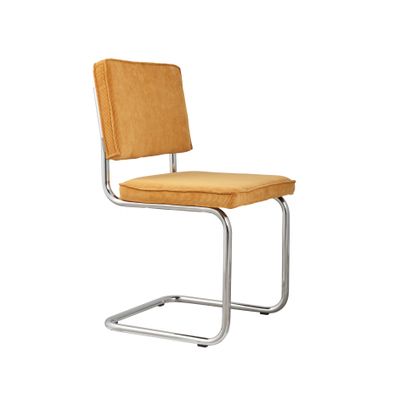 Zuiver Ridge Stoel Brushed Rib Geel Zuiver Ridge Stoel Brushed Rib Geel