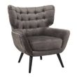 Afbeelding van Richmond Interiors Fauteuil Emily Stone velvet (Quartz Stone 101)