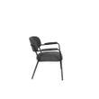 Afbeelding van White Label Living Lounge Chair Jolien Arm Black/Dark Grey