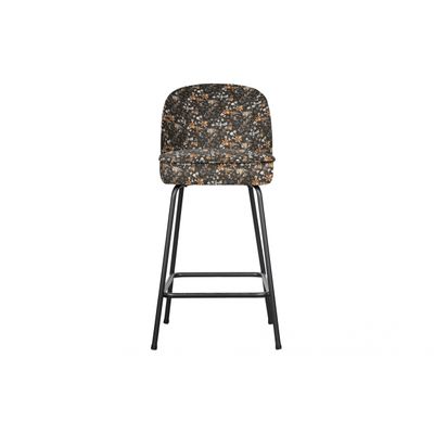 BePureHome Vogue Barstoel Fluweel Aquarel Flower Zwart - 65 CM BePureHome Vogue Barstoel Fluweel Aquarel Flower Zwart - 65 CM