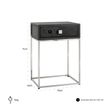 Afbeelding van Richmond Interiors Nachtkastje Blackbone silver 1-lade (Zilver)