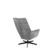 Afbeelding van White Label Living Lounge Chair Bruno Rib Light Grey