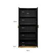 Afbeelding van Richmond Interiors Wandkast Blackbone gold 2-deuren hoog (Goud)
