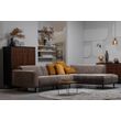 Afbeelding van BePureHome Statement Hoekbank Rechts Platte Brede Rib Taupe