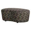 Afbeelding van BePureHome Macaroni Bankje Fluweel Aquarel Flower Zwart - 110 CM