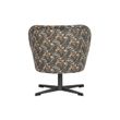 Afbeelding van BePureHome Vogue Draaifauteuil Fluweel Aquarel Flower Zwart