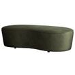 Afbeelding van BePureHome Macaroni Bankje Fluweel Onyx - 165 CM