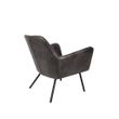 Afbeelding van White Label Living Lounge Chair Bon Dark Grey