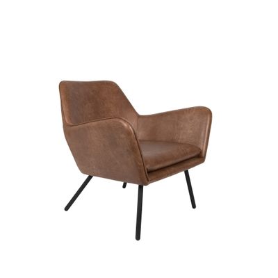 White Label Living Lounge Chair Bon Brown White Label Living Lounge Chair Bon Brown