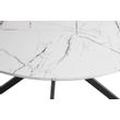 Afbeelding van Woood Exclusive Bruno Eettafel Rond Mdf Wit/zwart Marmeren Look Blad Ø120cm