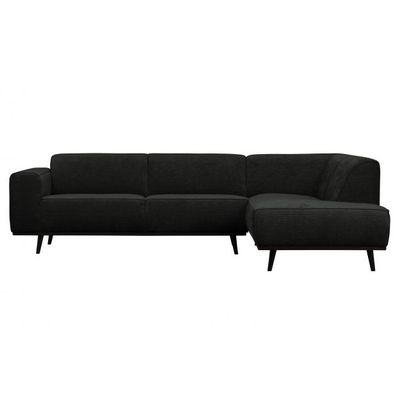 BePureHome Statement Hoekbank Rechts Platte Brede Rib Antraciet BePureHome Statement Hoekbank Rechts Platte Brede Rib Antraciet