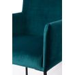 Afbeelding van White Label Living Armchair Dion Velvet Petrol