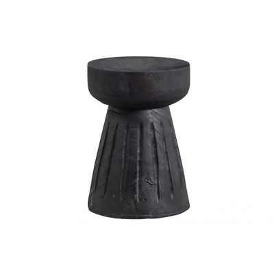 Woood Borre Kruk Hout Zwart 40xØ28cm Woood Borre Kruk Hout Zwart 40xØ28cm