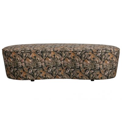 BePureHome Macaroni Bankje Fluweel Bouquet Zwart - 165 CM BePureHome Macaroni Bankje Fluweel Bouquet Zwart - 165 CM