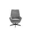 Afbeelding van White Label Living Lounge Chair Bruno Rib Light Grey
