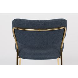 White Label Living Chair Jolien Gold/Dark Blue
