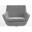 Afbeelding van White Label Living Lounge Chair Bruno Rib Light Grey