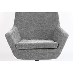 White Label Living Lounge Chair Bruno Rib Light Grey