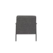 Afbeelding van White Label Living Lounge Chair Wakasan Dark Grey