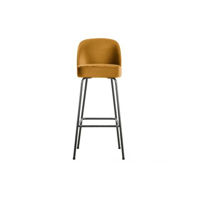 BePureHome Vogue Barstoel Fluweel Mosterd - 80 CM BePureHome Vogue Barstoel Fluweel Mosterd - 80 CM