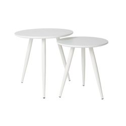 White Label Living Side Table Daven White Set Of 2