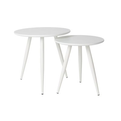 White Label Living Side Table Daven White Set Of 2 White Label Living Side Table Daven White Set Of 2