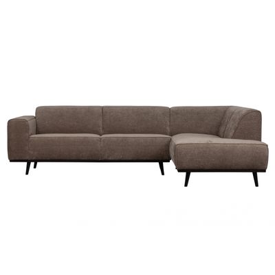 BePureHome Statement Hoekbank Rechts Platte Brede Rib Taupe BePureHome Statement Hoekbank Rechts Platte Brede Rib Taupe