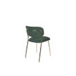 Afbeelding van White Label Living Chair Jolien Gold/Dark Green