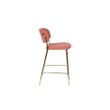 Afbeelding van White Label Living Counter Stool Jolien Gold/Pink