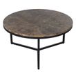 Afbeelding van Richmond Interiors Salontafel Orion 80Ø met bruin marmer (Bruin)