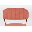Afbeelding van White Label Living Counter Stool Jolien Gold/Pink