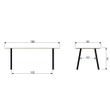 Afbeelding van Woood Blackburn Eettafel 180 x 90 cm