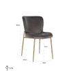 Afbeelding van Richmond Interiors Stoel Odessa Stone / Brushed Gold (Quartz Stone 101)
