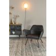 Afbeelding van White Label Living Lounge Chair Bon Dark Grey